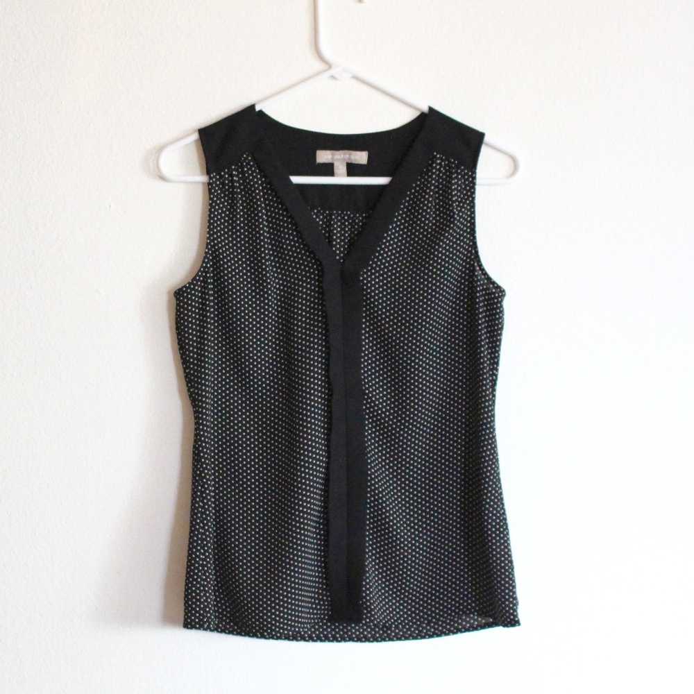 BANANA REPUBLIC SHEER POLKA DOT TANK SZ 0